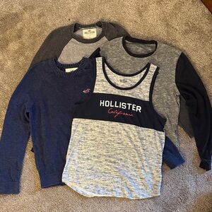 Hollister Kids Navy and Gray Tank Top
